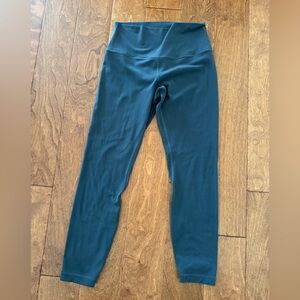 Teal Lululemon leggings size 6